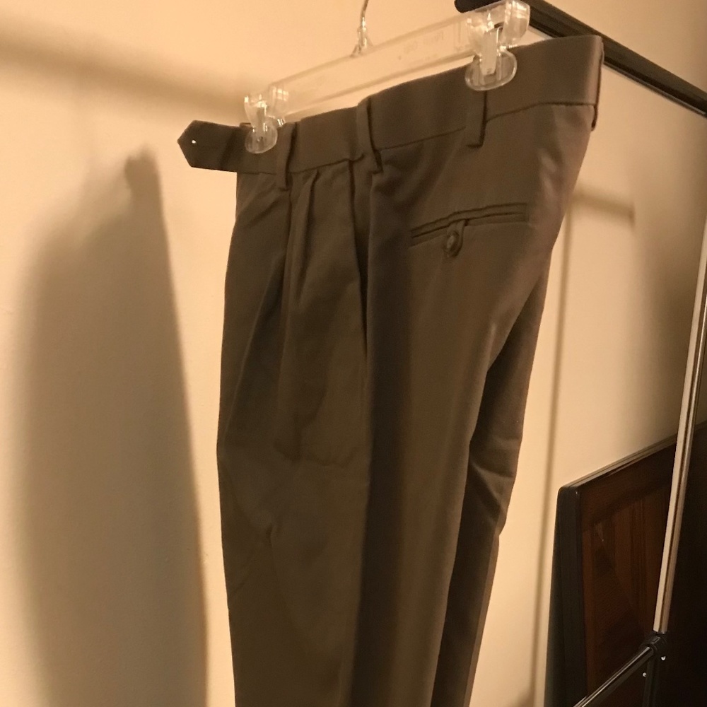 Khaki chinos pleated slacks